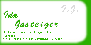 ida gasteiger business card